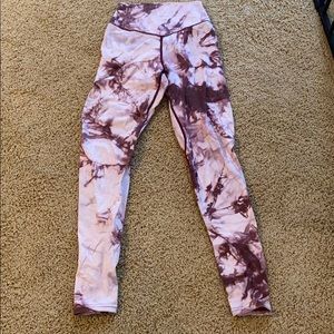 Balance Athletica Pink tie dye leggings